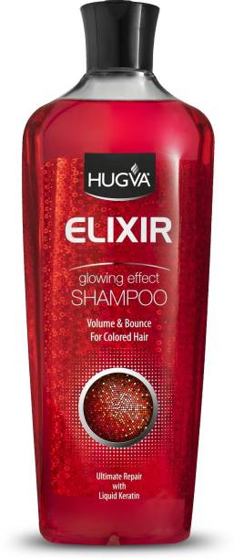 Hugva ELIXIR Shampoo For Coloured Hair Protection 600 ML |Protects Coloured Hair from Fading and Maintains Gloss