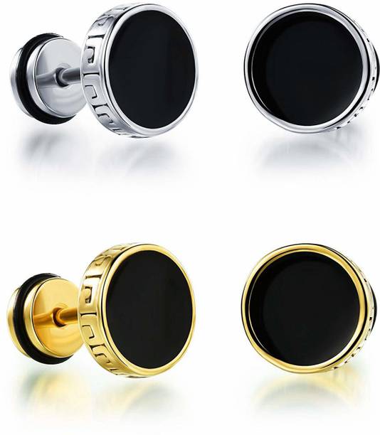 Men Earrings For Online At Best Prices In India Miami Earring Stainless Steel Copper Br Stud