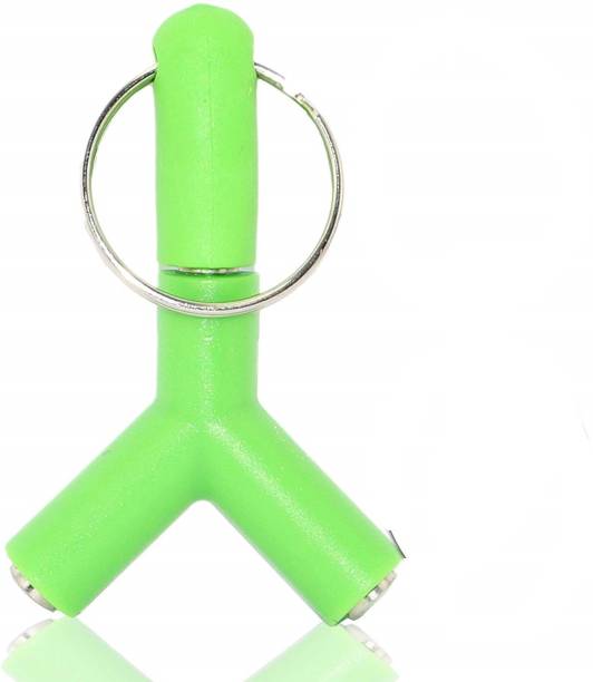 Triangle Ant Green 3.5mm Y Shape Stereo Jack Audio Headset Connector Compatible with All Mobile Device Phone Converter