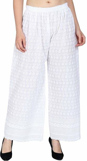 SriSaras Regular Fit Women White Trousers