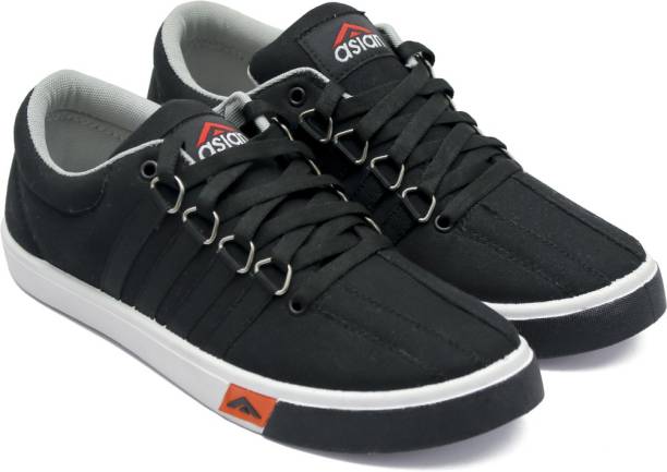 ASIAN SM-162 Black Walking Shoes (Black) For Men
