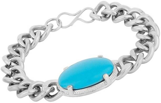 SILVOSWAN Stainless Steel Silver Bracelet