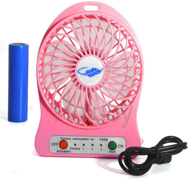 Mini USB Fan,Silent USB Clip Style Desktop Fan for Office Home Outdoor Pink