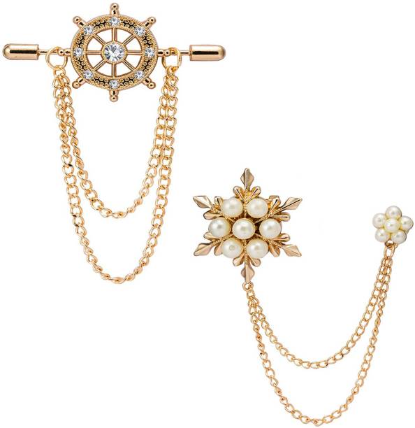 Om Jewells Indo Western Wear Designer Lapel Pin Brooch Brooch