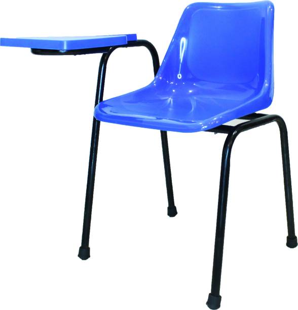 Finch Fox Student Chair With Glossy Seat & Writing Pad, Heavy Pipe, Anti Skid Buffer in Glossy Royal Blue Color (Set of 2) NA Study Arm Chair