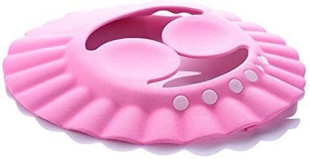FOK 1 Pc Baby Safe Shampoo Shower Bathing Soft Cap with Ear Protection (Color-Pink)
