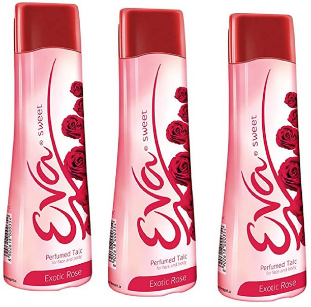 talcum powder on face