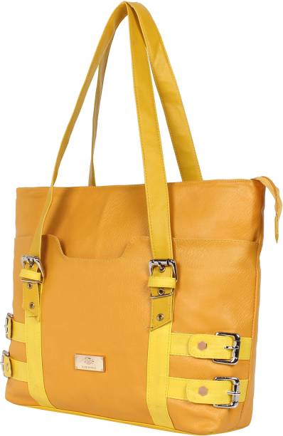 Women Yellow, Tan, Brown Shoulder Bag - Extra Spacious Price in India