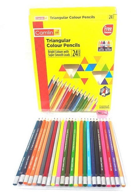 Drawing Painting Supplies Camlin 12 Colour Pencils Round Set Coloured Pencils Arts Crafts