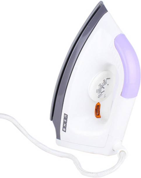 USHA 1602 Electric Dry Iron with Non Stick PTFE coated Sole Plate and cool touch body 1000 W Dry Iron