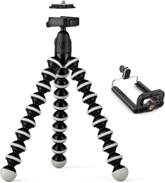 Mobfest new arrival fully flexible Portable & Foldable Camera & Mobile Tripod with Mobile Clip Holder Bracket Fully Flexible Mount Cum Tripod Stand with Three-Dimensional Head & Quick Release T2 Plate Gorilla Tripod 10" - DSLR , Smartphone & Action Cameras mobile holder Octopus Stand/mobile Holder Gorillapod  Tripod Kit