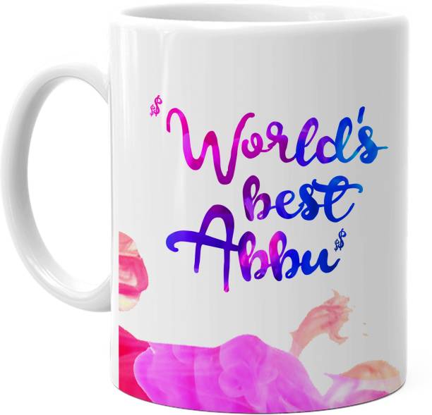 HOT MUGGS Worlds Best Abbu Ceramic Coffee Mug
