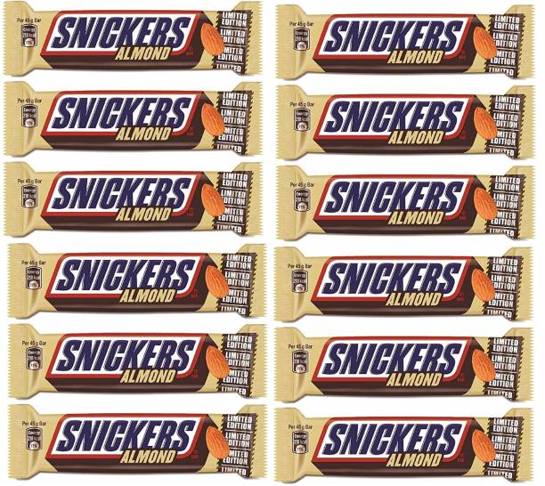SNICKERS Almond Filled Chocolate Bar (45g x 12) Bars