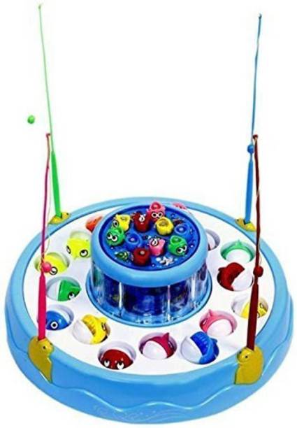 Aarna High Quality Rotating Fish Catching Musical Game Toys for Kids Party & Fun Games Board Game