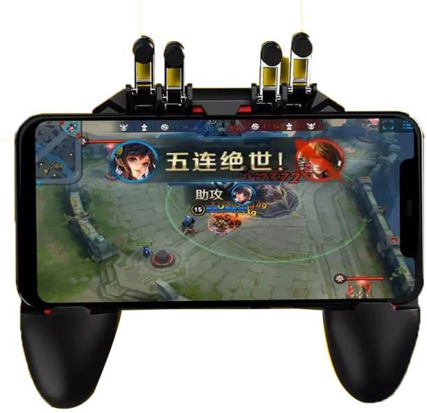BUY SURETY Best Quality Six Finger All-in-One Mobile Game Controller PUBG Game Trigger Console with Stand and Dual Triggers Gamepad Compatible with All Smartphone  Gamepad