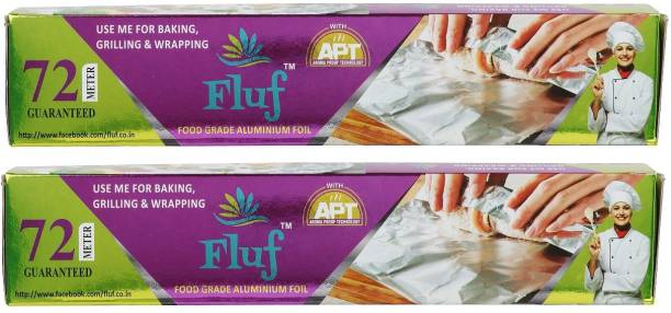 Fluf Food Grade Aluminium Foil - 72 M -Pack of 2 Aluminium Foil