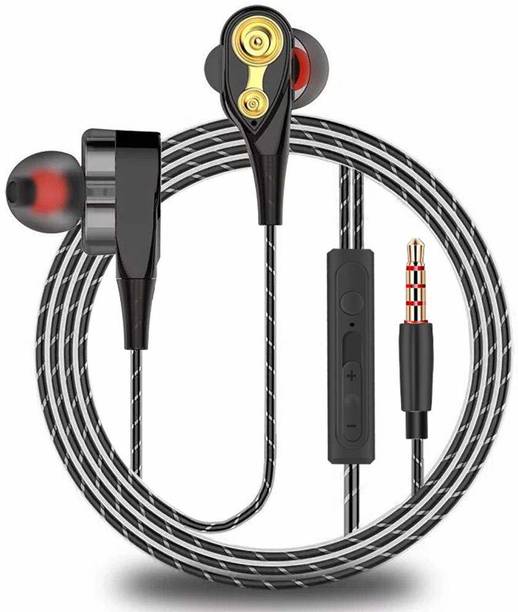 Top Headset For Mobile Phone cheap price 5stars Flipkart in India 85 MIFKRT Double Driver Quad-Core Dynamic Super Extra Bass Sport Wired Headset