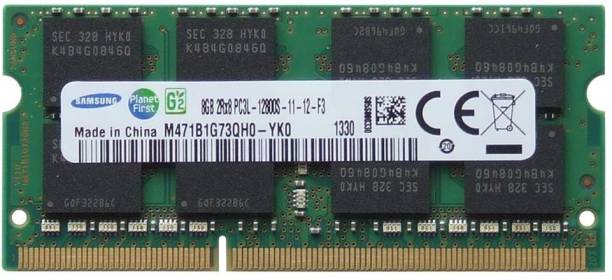 SAMSUNG 1600mhz low voltage DDR3 8 GB (Dual Channel) Laptop (M471B1G73QH0-YK0 PC3L- 12800S)