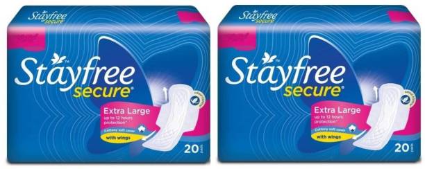 STAYFREE Secure 20 + 20 Combo Pack Sanitary Pad