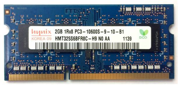 Hynix 1333mhz DDR3 2 GB (Dual Channel) Laptop (HMT325S6BFR8C-H9 PC3 10600s)
