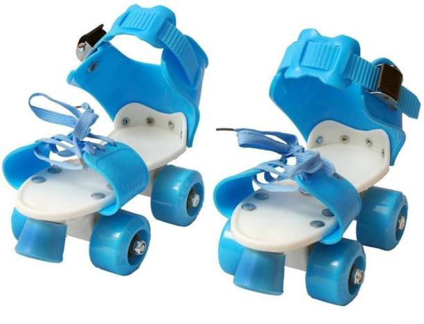 Authfort Roller skates shoes for kids - Multicolor Quad Roller Skates - Size 4-8 UK