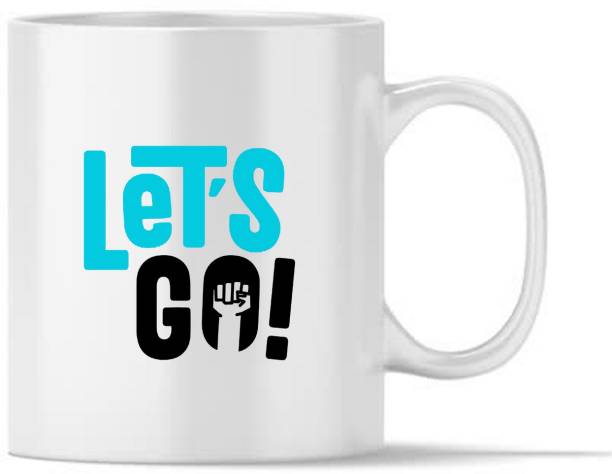 RADANYA Let's Go Gift Coffee Tea Cup Funny Cup WMUG045 Ceramic Coffee Mug
