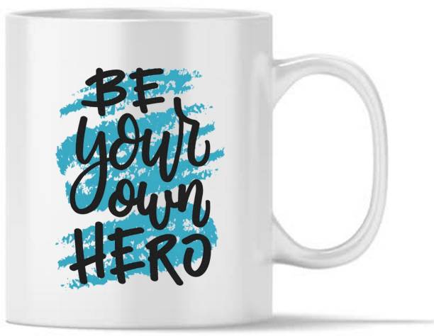 RADANYA Be Your Own Hero Gift Coffee Tea Cup Funny Cup WMUG125 Ceramic Coffee Mug