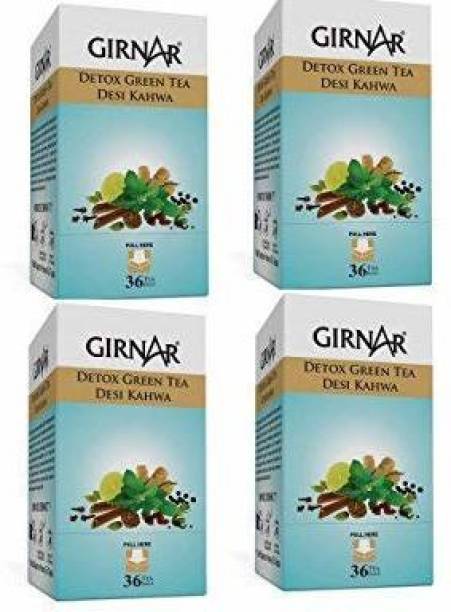 Girnar Tea Green Tea Pack of 4 Herbs Green Tea Bags Box