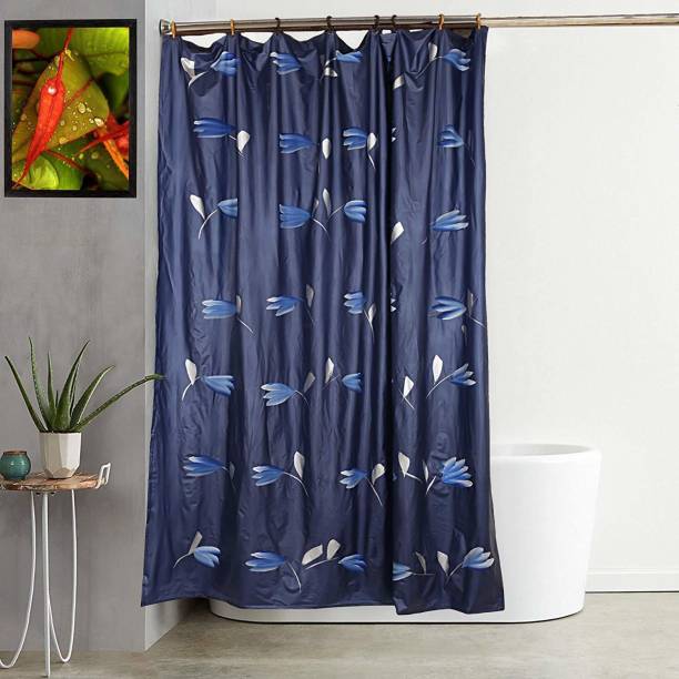 Casanest 213 cm (7 ft) PVC (Polyvinyl Chloride) Shower Curtain Single Curtain