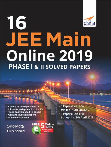 16 JEE Main Online 2019 Phase I & II Solved Papers with FREE 5 Online Tests ₹ 340