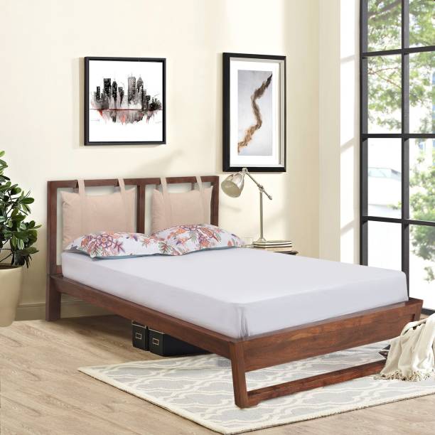 @Home by nilkamal Legend Solid Wood Queen Bed