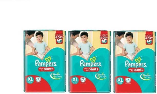 Pampers Baby Dry Pants 7+7+7 Diapers - XL (3 Pieces) - ...