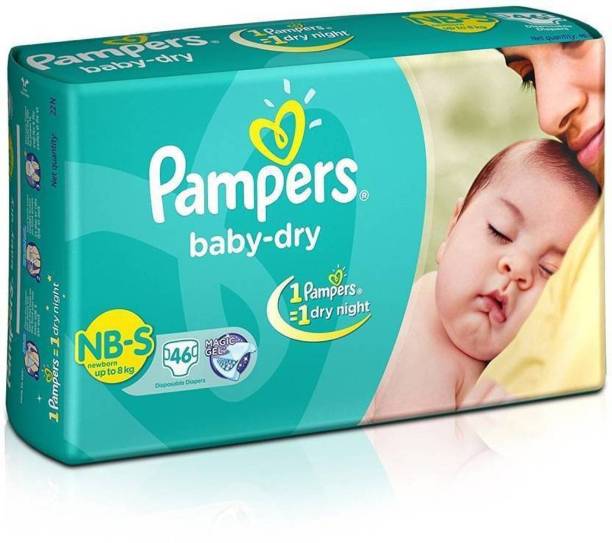 Pampers Baby Dry New Born S 46 Diapers - New Born