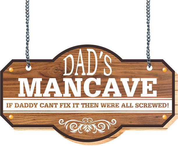 Man Cave Do Not Disturb Plastic Door Knob Hanger Sign Male Names