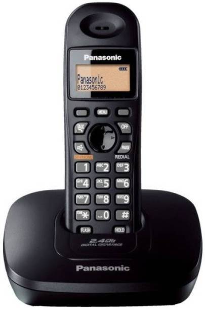 Panasonic KX-TG3611SXB Cordless Landline Phone (Black) ...
