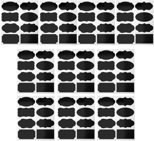 36 VINTAGE BLACKBOARD CHALK STICKERS/LABELS-CRAFT 5CMX3.5CM-BLACK BOARD STICKER 