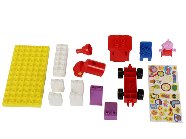 peppa pig lego house construction sets with water slide