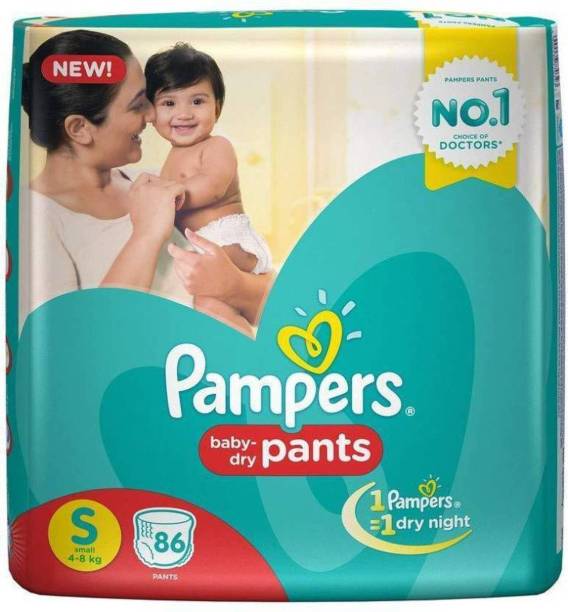 Pampers Baby Dry Small Size Pants Diapers - S 86 Pieces...