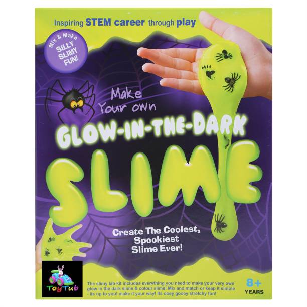 Ekta Glow in The Dark Slime Lab Make Your Own Spooky Slime (Multicolour) Green Putty Toy