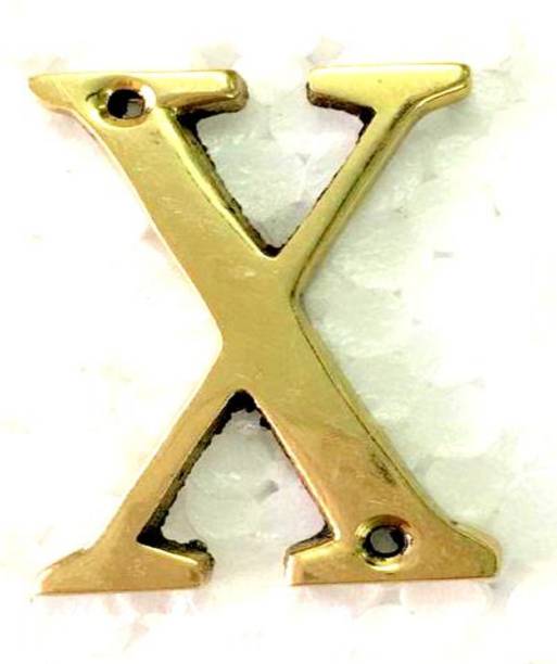 Robin Export Company Home Decor Alphabet 'X' Brass Letter Door House Address Sign
