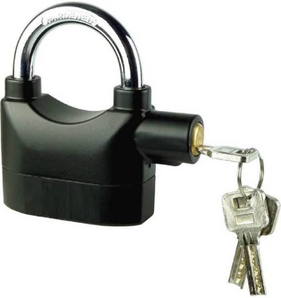 WOLBLIX Siren Alarm Lock with Keys Anti-Theft Security System for Door Bike Motorcycle Lock Bicycle Electronic Padlock Alarm Lock SM-102 Wheel Lock (Black) 458787 Wheel Lock