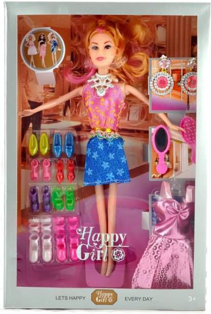 Galaxies HAPPY GIRL DOLL SERIES WITH DOLL DRESSES SET FOR KIDS -