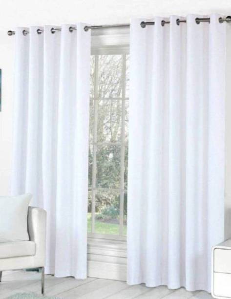 good luck textile 152.4 cm (5 ft) Polyester Window Curtain (Pack Of 2)