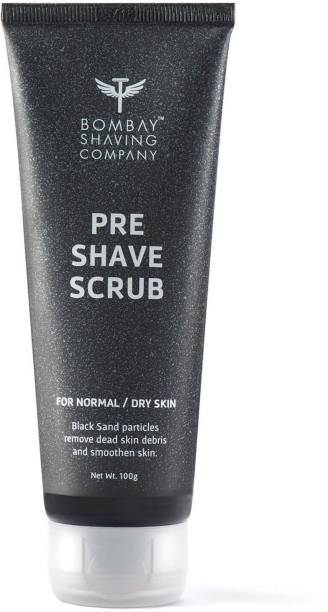 BOMBAY SHAVING COMPANY Pre Shave Scrub with Black Sand and Vitamin E for Dead Skin Removal - 100 g Scrub