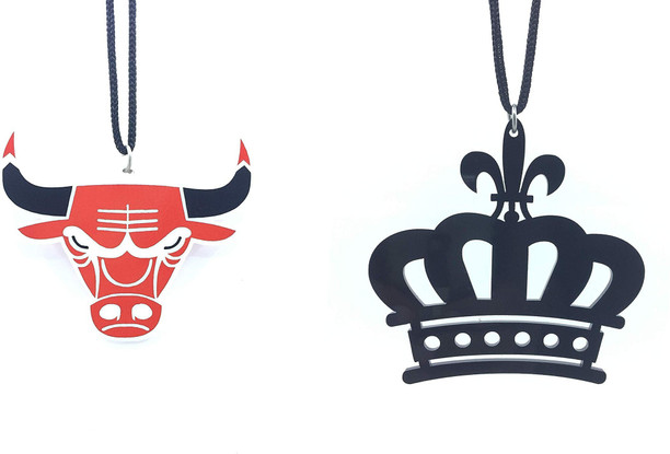 DESIGNER CAR HANGING MUSTACHE WITH SILVER CHAIN FRONT MIRROR CAR HANGING