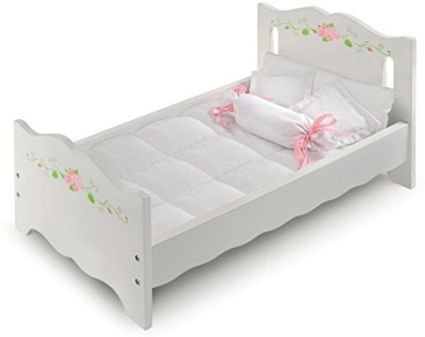 badger basket white rose doll crib