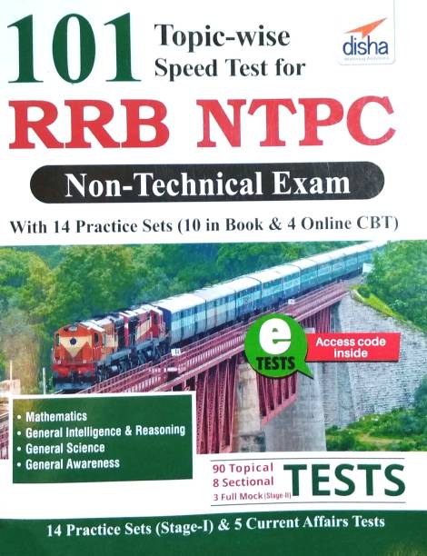 101 Topic-Wise Speed Tests for Rrb Ntpc Non Technical Exam with 14 Practice Sets (10 in Book & 4 Online CBT)