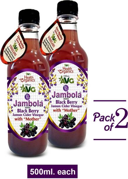 AVG Health Organics Jamun Cider(Blackberry) Vinegar With Mother Vinegar