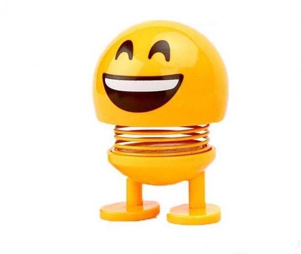 Top Headset Emoji cheap price 5stars Flipkart in India 34 Auslese Grinning Face With Smiling Eyes Car Dashboard Cute Spring Dancing Emoji Dolls, Car Interior Decoration Cute Shaking Head Dolls Decorative Showpiece - 5 cm