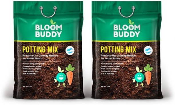 Bloom Buddy Potting Mix 10 kg (Pack of 2 x 5 kg) Manure